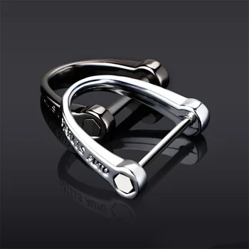 KUKAKEY Thick Rod Car Keychain Metal Key Rings Interior Accessories Classic Key Ring D Shape Horseshoe Key Holder Keys Chains 
KUKAKEY Thick Rod Car Keychain Metal Key Rings Interior Accessories Classic Key Ring D Shape Horseshoe Key Holder Keys Chains
