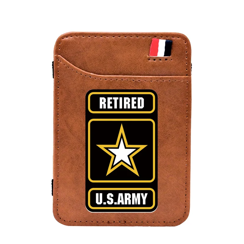Digital Printing Classic Retired US Army Design Leather Magic Wallets Veteran Money Clips Card Purse Thin Cash Holder
Digital Printing Classic Retired US Army Design Leather Magic Wallets Veteran Money Clips Card Purse Thin Cash Holder