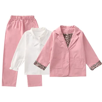 Teenagers Girls Autumn Formal Clothing Sets 3PCS Leopard Print Sleeve Coats and T-Shirt and Pants Fashion Outfits
Teenagers Girls Autumn Formal Clothing Sets 3PCS Leopard Print Sleeve Coats and T-Shirt and Pants Fashion Outfits