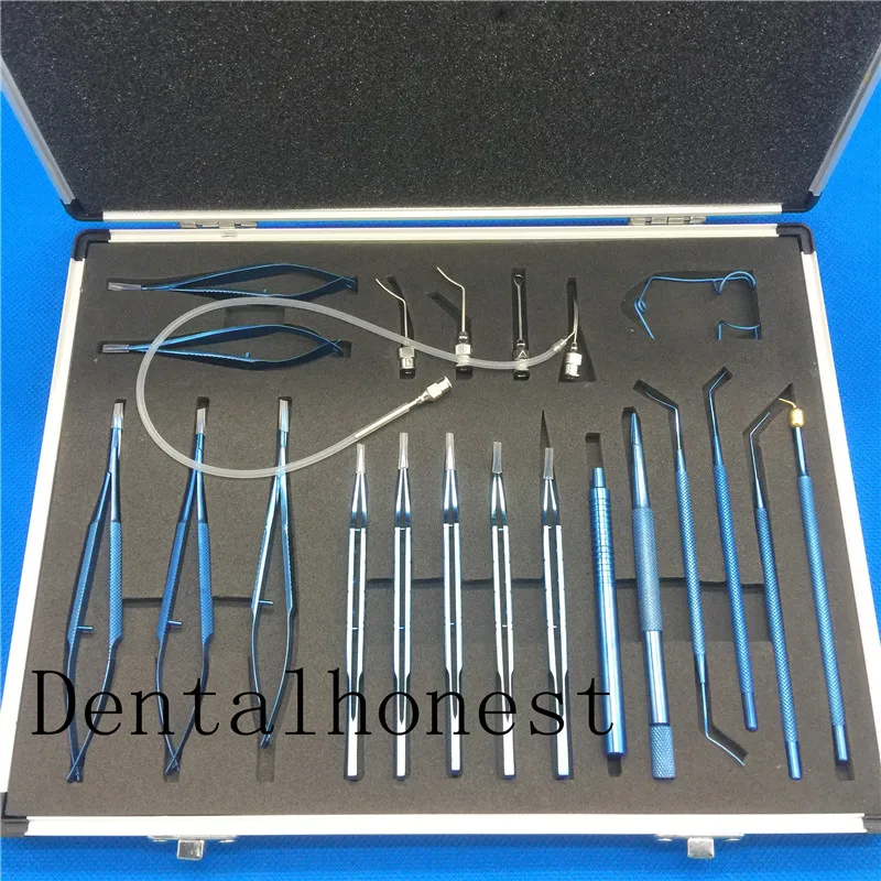 New 21PCS Titanium Cataract Set Eye Ophthalmic Surgical Instruments Eye Micro Surgery Tools
New 21PCS Titanium Cataract Set Eye Ophthalmic Surgical Instruments Eye Micro Surgery Tools
