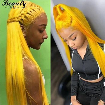 Yellow Straight Lace Front Human Hair Wigs Full Lace Wig For Women 13x6 Colored Glueless Pre Plucked Wig With Baby Hair
Yellow Straight Lace Front Human Hair Wigs Full Lace Wig For Women 13x6 Colored Glueless Pre Plucked Wig With Baby Hair