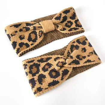 Leopard Print Knitted Wool Headband Elastic Fashion Headband Warm Knot Wide-brimmed Wash Hair Accessories Wholesale Turban 
Leopard Print Knitted Wool Headband Elastic Fashion Headband Warm Knot Wide-brimmed Wash Hair Accessories Wholesale Turban
