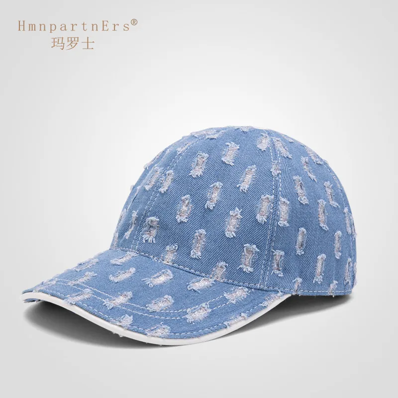 Hmn Partn Ers 2020 New Baseball Cap Snapback Fashion Men Women Blue Ripped Denim Cotton Polyester Travel Sunscreen Couple Hat
Hmn Partn Ers 2020 New Baseball Cap Snapback Fashion Men Women Blue Ripped Denim Cotton Polyester Travel Sunscreen Couple Hat