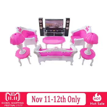 Kids 7PCS Rose Plastic Mini Doll House Sofa Lamps Table Cabinet Bedroom Dollhouse Furniture Accessories for Barbie Decoration
Kids 7PCS Rose Plastic Mini Doll House Sofa Lamps Table Cabinet Bedroom Dollhouse Furniture Accessories for Barbie Decoration