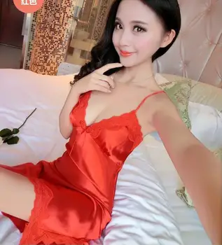 QB-103 Lace Deep V-neck Nightdress Sexy Lingerie Nightgowns Sleepwear Night Dress Women Sleeveless Faux Silk Satin Nightwear
QB-103 Lace Deep V-neck Nightdress Sexy Lingerie Nightgowns Sleepwear Night Dress Women Sleeveless Faux Silk Satin Nightwear