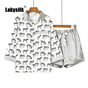 New Faux Silk Pajama Sets Women Spring Summer Thin Cute Cartoon Sleepwear Female Turn-down Collar Three Quarter Sleeve Homewear
New Faux Silk Pajama Sets Women Spring Summer Thin Cute Cartoon Sleepwear Female Turn-down Collar Three Quarter Sleeve Homewear