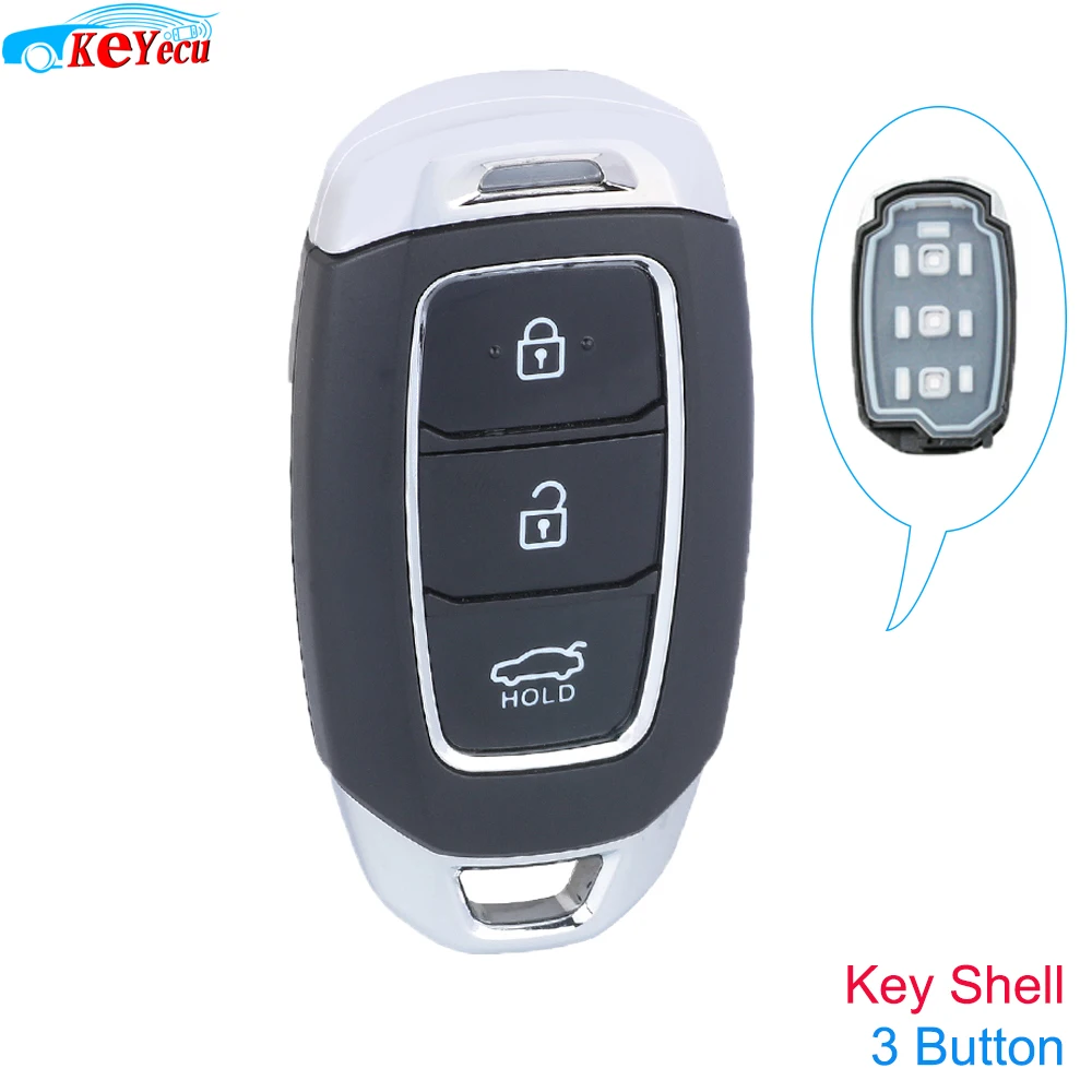 KEYECU 3 Button Smart Card Remote Key Shell Replacement for Hyundai Tucson I30 Creta IX25 Solaris with Insert Emergency Blade
KEYECU 3 Button Smart Card Remote Key Shell Replacement for Hyundai Tucson I30 Creta IX25 Solaris with Insert Emergency Blade
