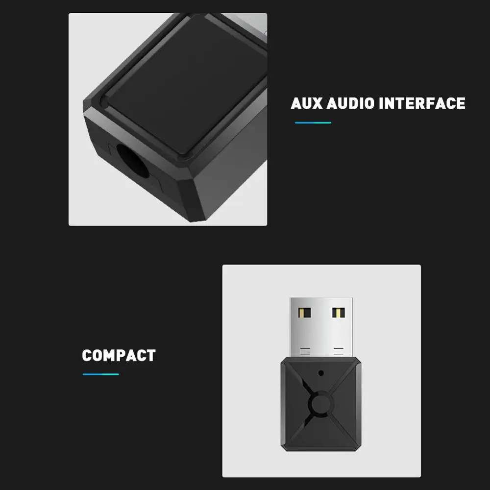 NEW Bluetooth5.0 Adapter USB Transmitter and Receiver for TV to Wireless Headphone Speaker with AUX Interface
NEW Bluetooth5.0 Adapter USB Transmitter and Receiver for TV to Wireless Headphone Speaker with AUX Interface