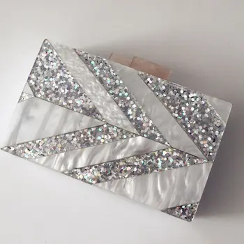 Women Patchwork Evening Shoulder Bag Bridal Acrylic Clutch Party Prom Wedding Crossbody Handbag Purse
Women Patchwork Evening Shoulder Bag Bridal Acrylic Clutch Party Prom Wedding Crossbody Handbag Purse