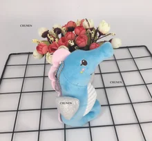 2 цвета-большой морской конь 14 см плюшевый брелок с наполнением, букет для свадьбы, игрушка в подарок, кукла(China)