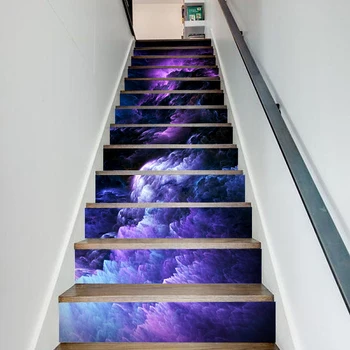 13 Pcs Print Art Picture Purple Sky View Stair Sticker Home Decor Decals Self Adhesive Waterproof Mural For Bedroom Renovation 
13 Pcs Print Art Picture Purple Sky View Stair Sticker Home Decor Decals Self Adhesive Waterproof Mural For Bedroom Renovation