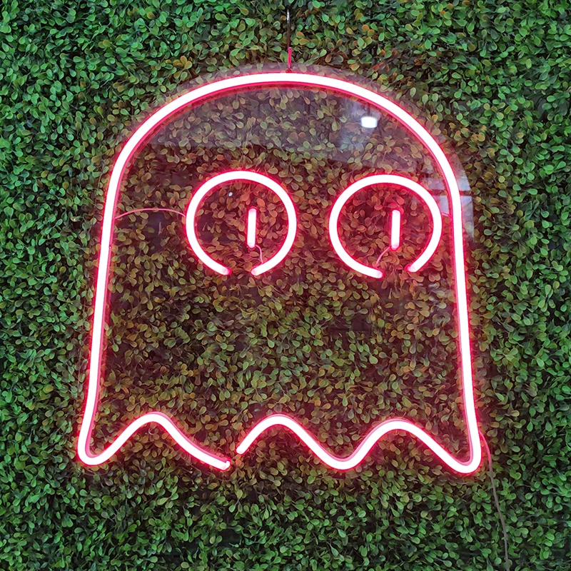 Фото OUXNEON Ghost Neon Signs For Wall Bedroom Led Lights Decorative Elves Light Halloween Festival Party | Освещение