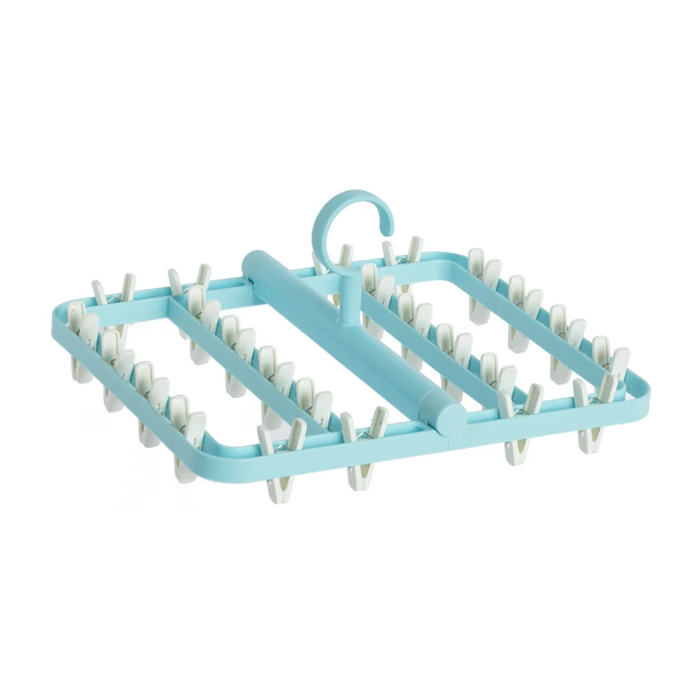 24 Clip Storage Rack Foldable Multi-Function Drying Rack Windproof Anti-Wrap Hanger Underwear Socks Clip Fixed Device Household
24 Clip Storage Rack Foldable Multi-Function Drying Rack Windproof Anti-Wrap Hanger Underwear Socks Clip Fixed Device Household