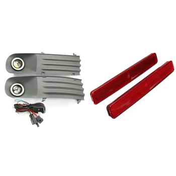 1 Pair Car Fog Lights Lamps Angel Eye Grilles +Harness & 2Pcs Rear Bumper Tail Light Bars Brake Parking Warning
1 Pair Car Fog Lights Lamps Angel Eye Grilles +Harness & 2Pcs Rear Bumper Tail Light Bars Brake Parking Warning