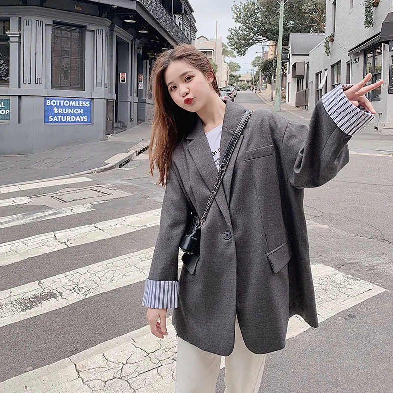 Photo Shoot 2019 Autumn New Style Korean-style Loose-Fit Two-color Mid-length One-Button Commuting Small Suit Coat Women's
Photo Shoot 2019 Autumn New Style Korean-style Loose-Fit Two-color Mid-length One-Button Commuting Small Suit Coat Women's