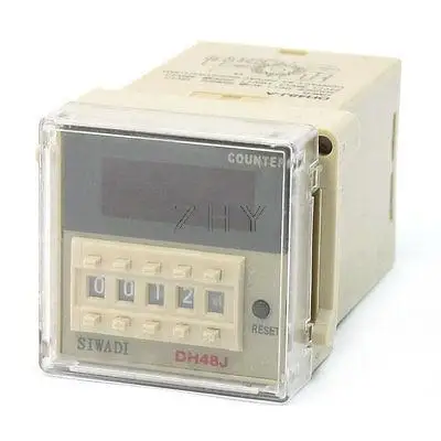 AC220V Panel Mount 8P 1-999900 Count Range Digital Counter Relay DH48J-A DPDT