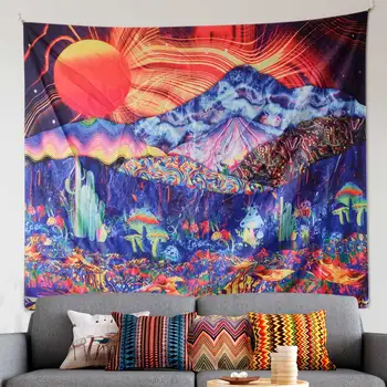 Psychedelic Wall Tapestry Sunrise Mountain Printed Tapestry Wall Hanging Polyester Fabric Mushroom Decorative Tapestries
Psychedelic Wall Tapestry Sunrise Mountain Printed Tapestry Wall Hanging Polyester Fabric Mushroom Decorative Tapestries