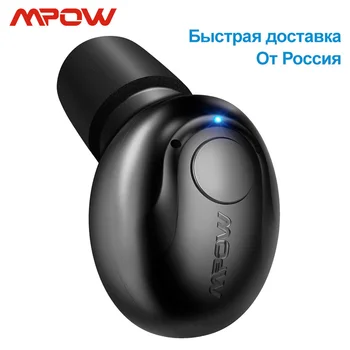 

Mpow EM1 Single Bluetooth 4.1 Headphone Wireless Mini Invisible Earpiece In-ear Business Earbud Portable Earphone With Mic/Case