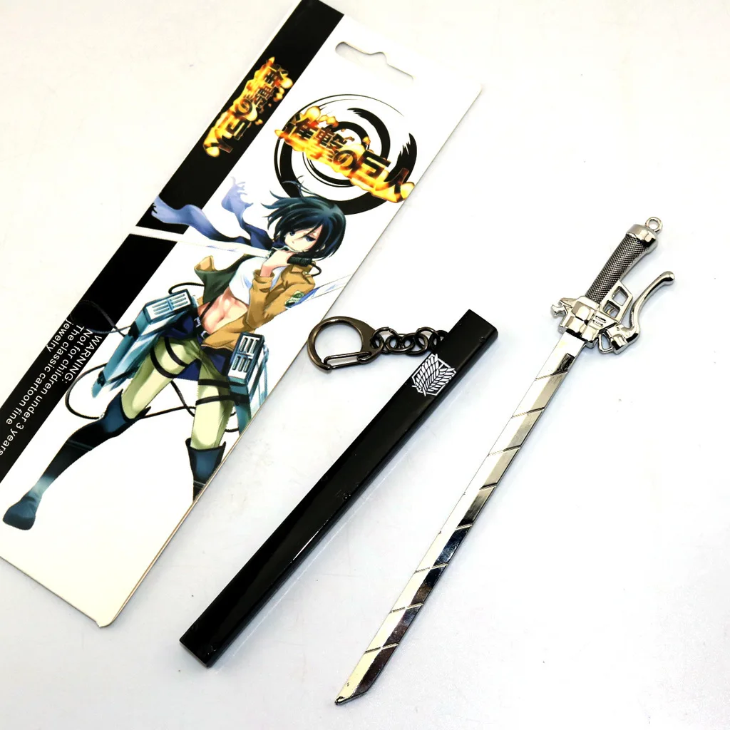 Anime Attack on Titan Sword Simulation Weapon Alloy Keychain Collection Model Ninja Knife Cosplay Prop Halloween Party Decor
Anime Attack on Titan Sword Simulation Weapon Alloy Keychain Collection Model Ninja Knife Cosplay Prop Halloween Party Decor