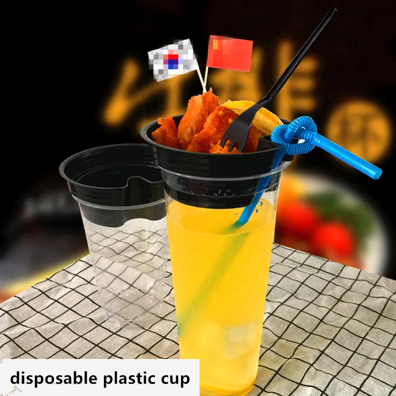 50pcs Creative transparent disposable juice cup birthday party favor 500ml coffee tea cold drink plastic cups with black plate
50pcs Creative transparent disposable juice cup birthday party favor 500ml coffee tea cold drink plastic cups with black plate