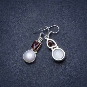 Natural Biwa Pearl&Dyed Garnet rough Handmade Unique 925 Sterling Silver Earrings 1.5" X5075
Natural Biwa Pearl&Dyed Garnet rough Handmade Unique 925 Sterling Silver Earrings 1.5" X5075