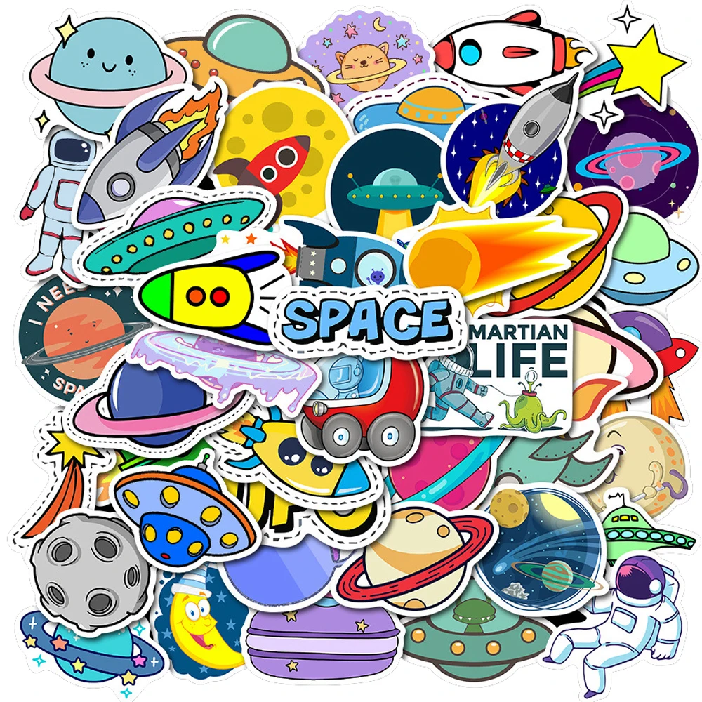 50PCS UFO Astronaut Space Graffiti Stickers DIY Skateboard Fridge Phone Guitar Motorcycle Laptop Luggage PVC Toy Joke Sticker
50PCS UFO Astronaut Space Graffiti Stickers DIY Skateboard Fridge Phone Guitar Motorcycle Laptop Luggage PVC Toy Joke Sticker