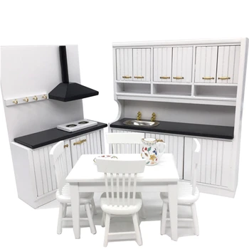 1:12 Dollhouse Accessories Mini Three-Piece White European Open Kitchen Cabinet Stove Table Chair Model Toy
1:12 Dollhouse Accessories Mini Three-Piece White European Open Kitchen Cabinet Stove Table Chair Model Toy