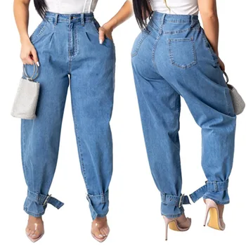 BONJEAN Women's Fashion Slim Temperament Casual Jeans Navy Blue Denim Pants Women Vintage High Waist Buttons Zipper Loose Cowbo
BONJEAN Women's Fashion Slim Temperament Casual Jeans Navy Blue Denim Pants Women Vintage High Waist Buttons Zipper Loose Cowbo