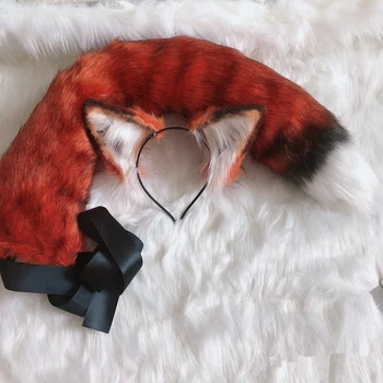 MMGG New Red Fox Ears Wolves Hairbands Hair Hoop Headwear Tail Set for Girl Women Handmade 
MMGG New Red Fox Ears Wolves Hairbands Hair Hoop Headwear Tail Set for Girl Women Handmade