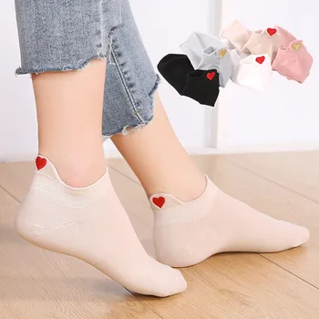 Korean Kawaii Embroidered Red Heart Expression Happy socks women cotton socks Cute College Short Funny Socks Breathable sokken
Korean Kawaii Embroidered Red Heart Expression Happy socks women cotton socks Cute College Short Funny Socks Breathable sokken
