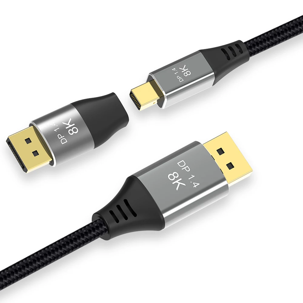 Mini DisplayPort to DisplayPort Cable, Mini DP to DP Cable, with Dual Mini DisplayPort and Standard DisplayPort Connectors
Mini DisplayPort to DisplayPort Cable, Mini DP to DP Cable, with Dual Mini DisplayPort and Standard DisplayPort Connectors