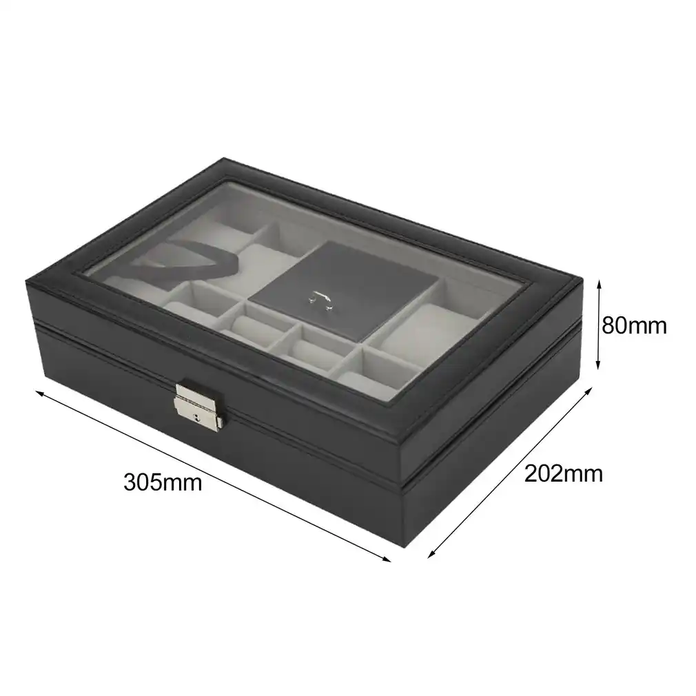watch display jewelry case for earrings rings bracelet storage