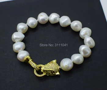 WHITE FRESHWATER PEARL BAROQUE FLAT 8-11MM bracelet 7.5inch wholesale beads nature FPPJ for woman gift 
WHITE FRESHWATER PEARL BAROQUE FLAT 8-11MM bracelet 7.5inch wholesale beads nature FPPJ for woman gift