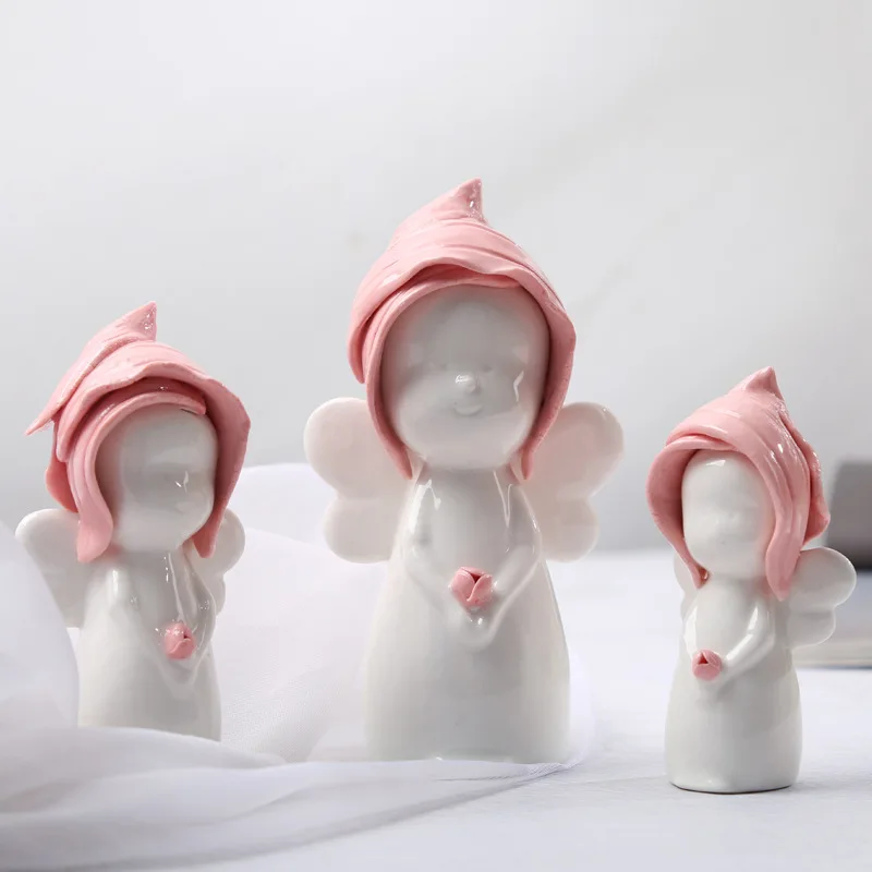 Nordic Ceramic Angel Sculpture Ornaments Living Room Office Desktop Statue Craft Gift for Girlfriend Home Decoration Accessories
Nordic Ceramic Angel Sculpture Ornaments Living Room Office Desktop Statue Craft Gift for Girlfriend Home Decoration Accessories