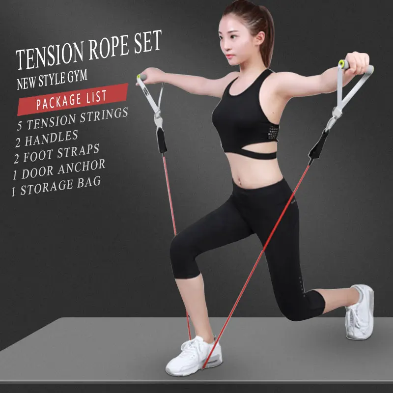 11 Pics Set Of Tension Rope Elastic Strings Fitness Multi-function Tension Suit Home Gym Muscle Training Belt Body Building
11 Pics Set Of Tension Rope Elastic Strings Fitness Multi-function Tension Suit Home Gym Muscle Training Belt Body Building