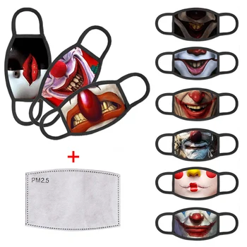 New Design Unisex Reusable Clown Printed Cotton Face Mask Cute Activated Carbon Filters Mouth Mask
New Design Unisex Reusable Clown Printed Cotton Face Mask Cute Activated Carbon Filters Mouth Mask