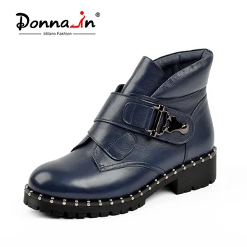Donna-in Winter Boots Women Fashion Snow Boots New Genuine Leather Ankle Boots Platform Round Toe Blue Wool Warm Ladies Shoes 
Donna-in Winter Boots Women Fashion Snow Boots New Genuine Leather Ankle Boots Platform Round Toe Blue Wool Warm Ladies Shoes