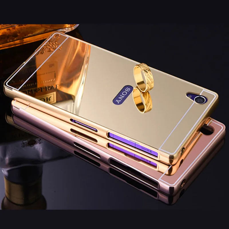 Роскошный металлический чехол для Sony Xperia Z5 Premium E6853 алюминиевая рамка зеркальный