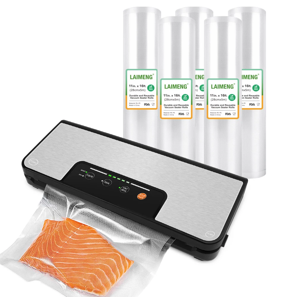 

YUMYTH Vacuum Packing Machine with Vacuum Bags Rolls Commercial Vacuum Sealer Plastic Sous Vide Bags for Food Storage T289