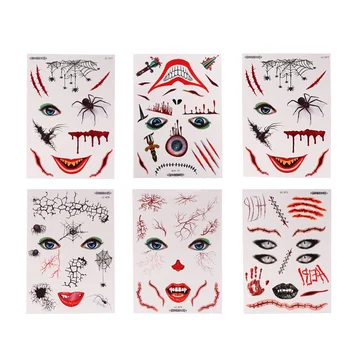 6pcs Halloween Facial Stickers Delicate Practical Useful Waterproof Temporary Fake Tattoos Body Art Decor Face Decal for Women F
6pcs Halloween Facial Stickers Delicate Practical Useful Waterproof Temporary Fake Tattoos Body Art Decor Face Decal for Women F