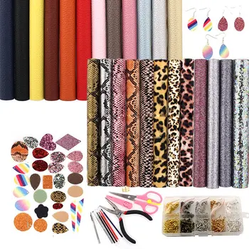 24 Pcs Earrings DIY Kit Female Ear Hook PU Leather Cloth Handmade Cut Home Jewelry Making Material Accessories Set For Beginners
24 Pcs Earrings DIY Kit Female Ear Hook PU Leather Cloth Handmade Cut Home Jewelry Making Material Accessories Set For Beginners