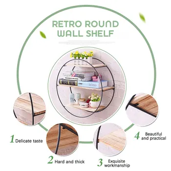 Nordic Style Ins Iron Wall Shelf Wooden Storage Racks Book Shelves Geometric Round Display Holder Kitchen Organizer Home Decor
Nordic Style Ins Iron Wall Shelf Wooden Storage Racks Book Shelves Geometric Round Display Holder Kitchen Organizer Home Decor