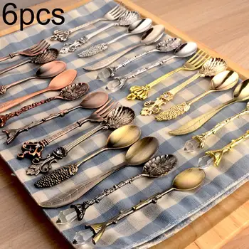 6Pcs Crown Scepter Head Long Handle Coffee Dessert Mixing Spoon Fork Tableware Western Cutlery Kitchen Food Tableware Dinner Set
6Pcs Crown Scepter Head Long Handle Coffee Dessert Mixing Spoon Fork Tableware Western Cutlery Kitchen Food Tableware Dinner Set