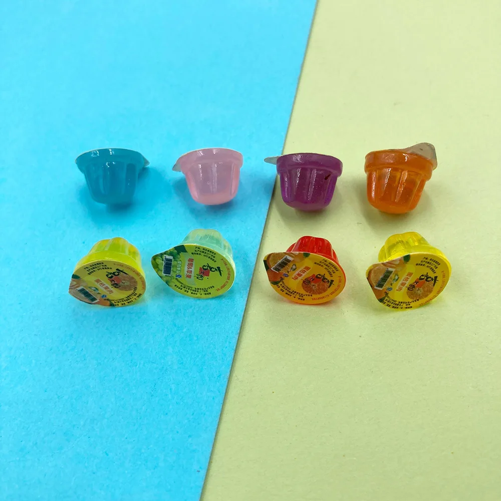 30Pcs Simulation Resin Cute Jelly Mini Food Pretend Play Miniature Dollhouse Kids Kitchen Toys Home Decor Dolls Accessories
