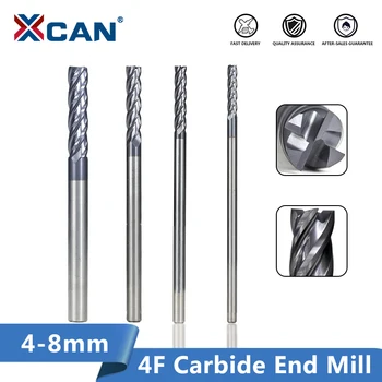 XCAN Carbide End Mill Cutter Bit 4/5/6/8mm End Milling Cutter CNC Engraving Tools 4 Flute Slot Cutter Router Bit
XCAN Carbide End Mill Cutter Bit 4/5/6/8mm End Milling Cutter CNC Engraving Tools 4 Flute Slot Cutter Router Bit