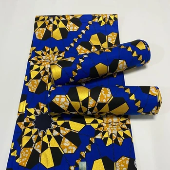 Nigerian African Wax Fabric Cotton Wrapper Print Batik Material Newest Ankara High Quality Hot Golden Wax 6 Yards For Sewing
Nigerian African Wax Fabric Cotton Wrapper Print Batik Material Newest Ankara High Quality Hot Golden Wax 6 Yards For Sewing