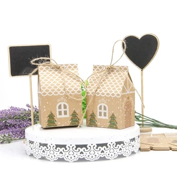 50pcs Kraft Paper Candy Boxes Small House Packing Box Gift Bag Food Snack Chocolate Container For Christmas Party Supplies
50pcs Kraft Paper Candy Boxes Small House Packing Box Gift Bag Food Snack Chocolate Container For Christmas Party Supplies