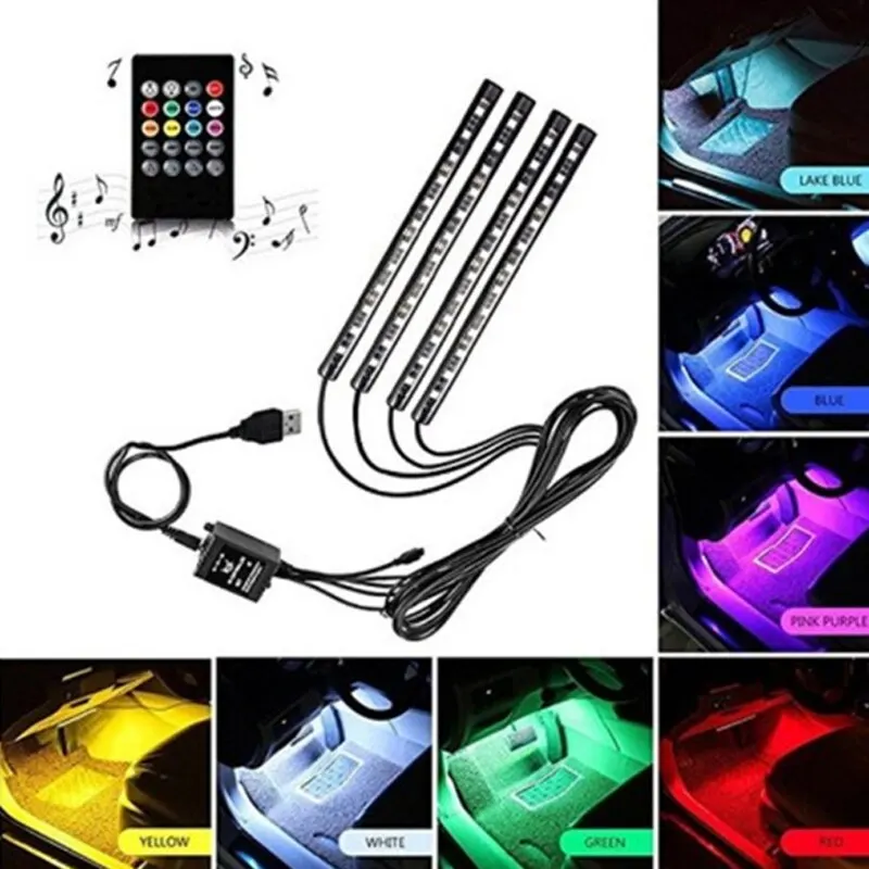 Mayitr RGB LED Strip Decorative Light Music sound Control Multiple lighting Car Interior Atmosphere Footwell Strip Light
Mayitr RGB LED Strip Decorative Light Music sound Control Multiple lighting Car Interior Atmosphere Footwell Strip Light