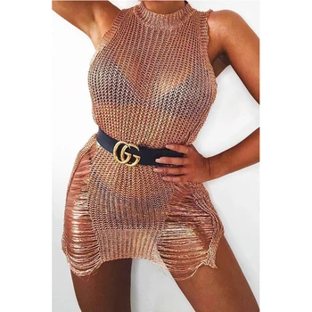 Hirigin Summer Women Sexy See-Throogh Fishnet O-Neck Sleeveless Bikini Cover-Ups Beach Mini Dress Bathing Swimsuit
Hirigin Summer Women Sexy See-Throogh Fishnet O-Neck Sleeveless Bikini Cover-Ups Beach Mini Dress Bathing Swimsuit