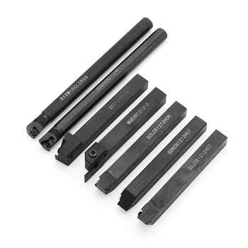 7pcs 12mm Shank Lathe Boring Bar Turning Tool Holder Set With Blue Carbide Inserts
7pcs 12mm Shank Lathe Boring Bar Turning Tool Holder Set With Blue Carbide Inserts